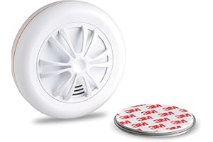 SEBSON Funk Hitzemelder mit austauschbaren Batterien inkl. Magnet/Klebepads, vernetzbar mit Anderen Funk Warnmeldern (GS559A)