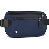 Hidden Money Belts, RFID Blocking Anti-Theft Security Fanny Pack, Adjustable Sports Fanny Pack for Passports, Cards and Cash