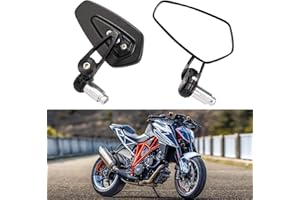 LOKLISUM Rétroviseurs Moto de Guidon 7/8" Bar End Rétroviseurs CNC Rétroviseurs Latéraux Universels pour Moto Compatibles avec Grom Z1000 Z900 Z125 pro Street Bike ATV MT-03 MT-07 MT-09 CBR600.