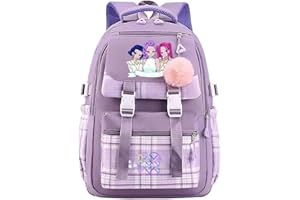 PulseLaaab Mochila Escolar K Pop Demon, Multibolsillos Estilo Hunters Anime Kawaii Ideal for Cosplay Y Viajes for Fans