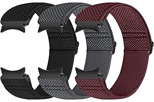 Runostrich Elastyczny pasek kompatybilny z Samsung Galaxy Watch 7/6/5/4/FE 40 mm 44 mm / Galaxy Watch 5 Pro / Galaxy Watch 6/4 Classic 43 mm 47 mm 42 mm 46 mm nylonowy sportowy pasek do zegarka dla