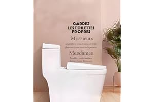 FNGEEN Décalcomanie de Toilette "Gardez les toilettes propres" - Humour Élégant pour Messieurs & Mesdames (40x50 cm)