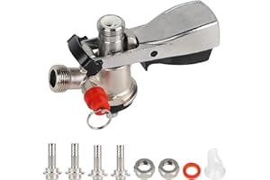 CPROSP Accoppiatore per Fusti di Birra Tipo S, Erogatore di Birra alla Spina Filettatura G5/8 con Valvola Limitatrice, per la Produzione di Birra in Casa, Bar, Ristoranti e Feste