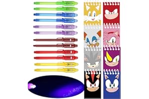 jiaoohoo UV Pen and Notebook, Pack of 24 Soinc Party Bags Children's Birthday Party Boys & Girls, Children's Birthday Party Gifts, Advent Calendar & Small Gifts for Children