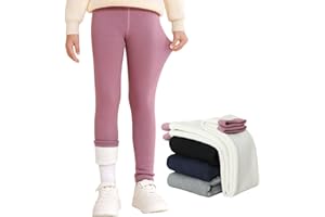 zffriction Thermoleggings Mädchen Baumwolle Dicke Gefütterte Thermo Leggings Kinder Warm Winter Lange Hosen Größe 110-170