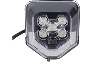 EBTOOLS Faro de Motocicleta ABS Faro LED de Motocicleta 35W Alto Brillo Impermeable Motocicleta Luz de Conducción Reemplazo para Husqvarna TE FC TC