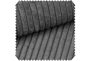 novely® PORTO - Polsterstoff in Breitcord-Optik - Ultraweicher Möbelstoff - Pflegeleichte Meterware 1 lfm | Farbe: 60 Graphit