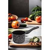 Kakt&uuml;sKedi Granit D&ouml;k&uuml;m Ka&ccedil;erola | S&uuml;tl&uuml;k | Sosluk 14 Cm Siyah