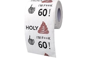 Rolig toalettpapper presenter 60 års födelsedag, nytt mönster remsor toalettpapper, present för män 60 år, presentidéer för 6
