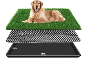 STARROAD-TIM 60X90CM Lettiera per Cani,Lettiera Cane,Lettiera per Cani da Interno,Tappetino per Erba per Cani,WC per Cani,Erba Artificiale Finta per Cani da Fare pipì in Interni ed Esterni
