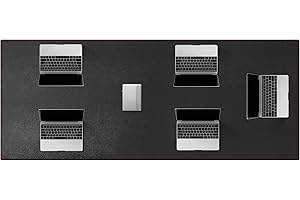 ZORESYN Tavolo da conferenza Tappetino da scrivania (180X80cm) - Grande Sottomano da Ufficio, Tappetino da Mouse, Resistente Tovagliette in Pelle PU Impermeabile per Ufficio e Casa - Nero