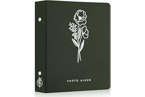 Lanpn Album Photo 10x15 400 Pochette, Lin Tissu Album pour Vertical Photos Vert