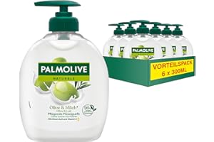 ‎PALMOLIVE Palmolive Seife Naturals Olive & Milch 6x300ml - flüssige Handseife zur sanften Reinigung der Hände