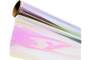 Bright Ideas Rouleau de Film irisé, Emballage de Fleurs en cellophane, Fournitures d'art créatif et d'artisanat, Verre Papier Carton, Multicolore Iridescent, 70cm x 2m