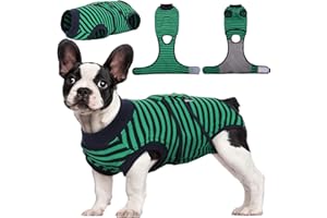 Kuoser Dog Surgery Recovery Suit, Dog Recovery Suit Female Male, Dog Surgical Recovery Suit, Adjustable Dog Post Surgery Body Suit, Recovery Suit Dog After Surgery Green M