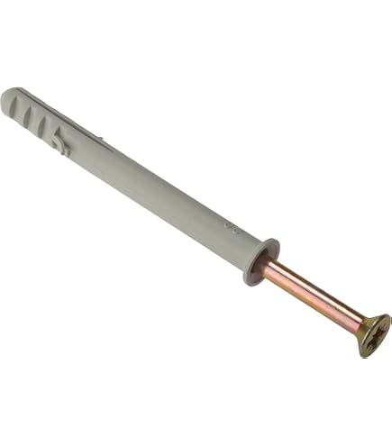 Bulk Hardware BH05917 Hammer Type Solid Wall Fixing with Nylon Plug, M6