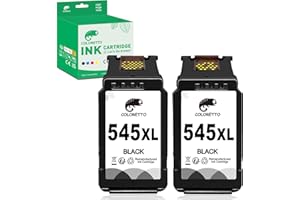 COLORETTO PG-545XL Remanufacturado Cartucho de Tinta para Canon 545 XL Negro Compatible Pixma TS3150 TS3151 TS3350 TS3450 TS205 MG2550 MG2550s MG2950 MG2450 MG3050 MG3051 MG3052 MX495 TR4650 Impresora