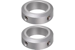 QUARKZMAN Axelkrage 25 mm Hål Aluminiumlegering Set 2 St 38mm AD 12mm bredd | Skruv Våg Krage För Hjul Skottkärra Axel Växellåda Montering CNC Maskin Verktyg