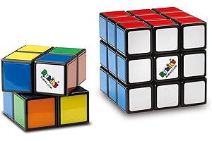 RUBIK'S Cubo di Rubik, Duo Pack con L'Originale 3x3 e Il Mini 2x2, Classico Rompicapo ad Abbinamento di Colori, per Adulti e Bambini dagli 8 Anni in su