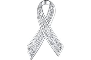 U7 Broche Ruban Plaqué Or Jaune/Platiné avec Zircon Cubique Blanc/Rose Pins Épingle Bijoux Femme Fille Accessoire de Vêtement