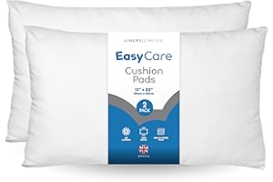 Linens Limited - Cushion Insert 30cm x 50cm, Made in the UK, Soft and Plump, Non-Allergenic Sofa Cushion Pad, Easy to Clean, Small Cushion Inner, Perfectly Fits Covers (White) (2 Pack)