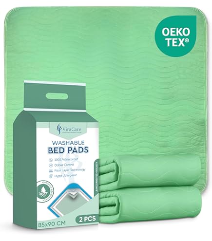 2 X | Washable Bed Pad Protector With Tucks/Flaps | 85 Cm X 90 Cm - View #3
