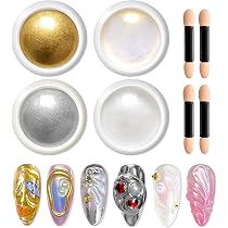 Wahrshei Chrom-Nagelpulver Mit Perlen-Effekt – Für Glazed Donut Nails, Schimmernd & Vielseitig