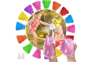 PATRICHOR Lot de 333 ballons d'eau, ballons à eau, ballons colorés, eau, bombes d'eau à remplissage, bombes d'eau de 60 compartiments, auto-scellants sans couloirs