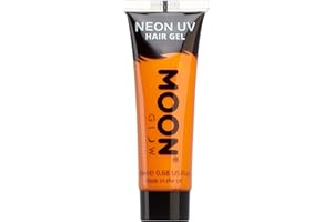 Moon Glow - Neon UV Hair Gel - 20ml Intense Orange – Temporary wash out hair colour dye - Spike and glow!