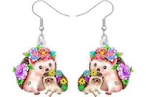 LONYOO Acrylique Boucles d'oreilles Chat Mignon Pendantes Anime Kitten Bijoux Fête des Mères Cadeaux pour Maman Femme Filles