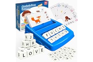 Jinxful Geschenk Mädchen 3-7 Jahre, Buchstaben Lernen Montessori Spielzeug ab 3-7 Jahre Geburtstagsgeschenk Lernspiele ab 3-7 Jahre Vorschule Spiele