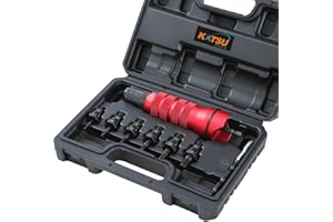 KATSU Tools Riveter Nut Attachment, Rivet Gun Drill Adapter Kit Riveting Tool with M3 M4 M5 M6 M8 M10 Mandrels, for Cordless Electric Power Drill Drivers 405530