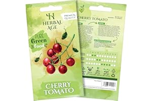 HERBAL AGE Grow Your Own Kits, Cherry Tomatoes Vegetable Seeds for Planting UK, 20 Plants Heirloom Seed Box, Plant Seeds Indoor & Outdoor UK, Garden Gifts for Women, Man, Kids, Salad and Vegs Lovers