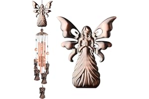 JIAUFU Engel windspiele für draußen hängend,Geschenke für Geschenke für Frauen, Mom, Oma, Rasengarten -Dekoration,Windspiel für Garten deko draußen, Hof, Terrasse und Heimdekoration