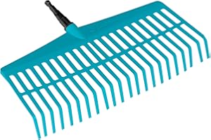 Gardena Scopa rastrello combisystem: Maneggevole Scopa dentata per Raccogliere Foglie e residui di Taglio, con robusti Denti, Larghezza 43 cm (3101-20)