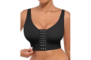 FeelinGirl Sujetadores postoperatorios con cierre frontal, brasier de compresión para mastectomía, sin varillas, con tirantes ajustables