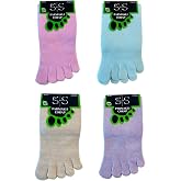 Sky Socks 4'l&uuml; Bambu Parmaklı Mantar &Ouml;nleyici Kokulu Pembe Unisex Set &Ccedil;orap Tek Beden
