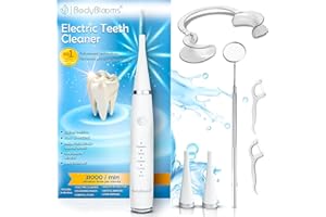 Bodyblooms®️ Kit Pulizia Denti Tartaro A 5 Intensità Per Igiene Dentale. Rimuovi Tartaro Denti Elettrico Con Accessori Inclusi. Set Per Rimozione Tartaro Denti, Sporco E Macchie. Togli Tartaro Denti
