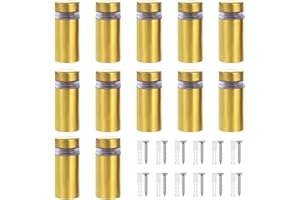 Faankiton 20PCS Stainless Steel Advertising Screws, Sign Standoff Screws, Advertisement Fixing Screws, Stainless Standoff Bolts, Glass Standoffs Nail, Glass Standoff Bolt (12x25mm)