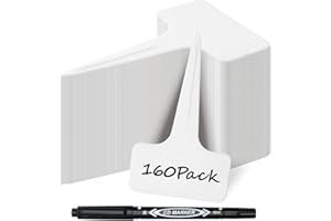 GUCASS 160 Pezzi Etichette per Piante, Cartellini per Piante di alta qualità, colore bianco, tappi per piante, resistenti alle intemperie, per verdure, erbe, fiori