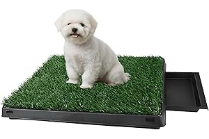 Trintion Hundetoiletten Hundetoilette Hunde Toilette Töpfchentrainingsmatte Mit Kunstrasen 63x50cm Hundetoilette Wiederverwendbar Und Leicht Zu Reinigen FüR Welpen Und Kleine Hunde