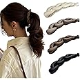 Ypkia Pack of 4 Banana Hair Clips, Vintage Banana Clip, Ponytail Holder, Banana Clips, Fish Clips, Hair Accessories for Women and Women