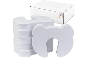 YOUR DAY MATE Protège-doigts en Mousse, 6 pièces, en Blanc, pour le blocage des portes de 25 à 50 mm, Empêche les portes de claquer, Protection de sécurité de porte pour enfant, protège-doigts bébé, protège animaux