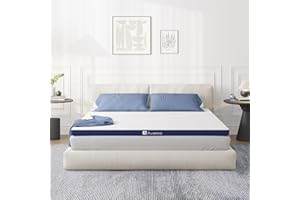 Avenco Materasso Memory 160x200, Materasso Matrimoniale Altezza 7.5 cm, Materasso in Schiuma di Memoria di Gel, Materasso in Schiuma di Fibra di Bambù, Lavabile, 100 Notti di Sonno di Prova