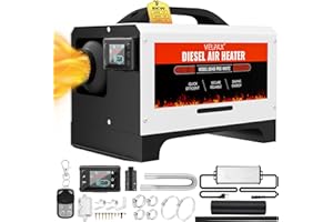 VELPAX 220V 8KW Diesel Air Heater, All in One Truck Heater, Portable Diesel Heater with Remote Control LCD Monitor and Silencer for Car Trucks Bus RV and Traile