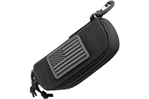 WYNEX Custodia tattica per occhiali Molle, occhiali da vista tattici Custodia rigida per occhiali da sole antiurto Custodia di trasporto protettiv