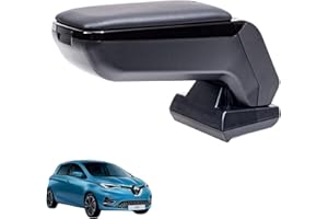 RATI ARMSTER S Accoudoir adapté pour RENAULT ZOE 2020-2024 [noir,cuir végane] avec rangement pouvant être installé ultérieurement
