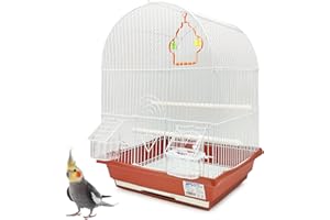 BPS BUENA PET SHOP BPS klatka dla ptaków dla ptaków, papuga, kanarek, z podajnikiem, skakanka, do odpoczynku, losowy kolor, BPS-1232