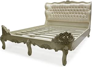 French Style Bedroom Furniture Ornate Heavy Carved Cream ...