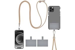 QUNFA Universelle Handykette, Lanyard, verstellbar und abnehmbar, Kompatibel mit iPhone/Samsung/Huawei (Orange)